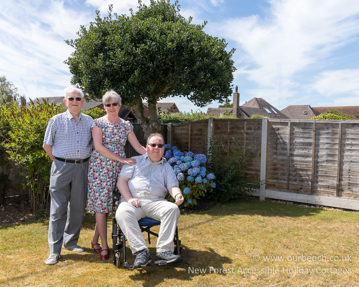 Family Holidays in Garden Bench